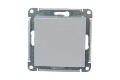 Выключатель Systeme Electric ATLASDESIGN 1-клавишный проходной промежуточный алюминий 38182