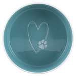 Миска керамическая Pet's Home, 1.4 л/ ø 20 см, кремовый/петроль, Trixie