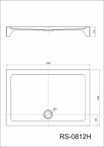 Душевой поддон Black&White STELLAR WIND Easy Plumb RS-0812H 80x120