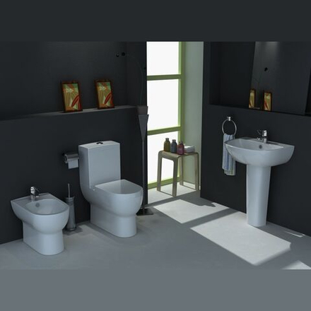 Раковина с пьедесталом Zero 60x48x83 см, белая Z15061.Z15062