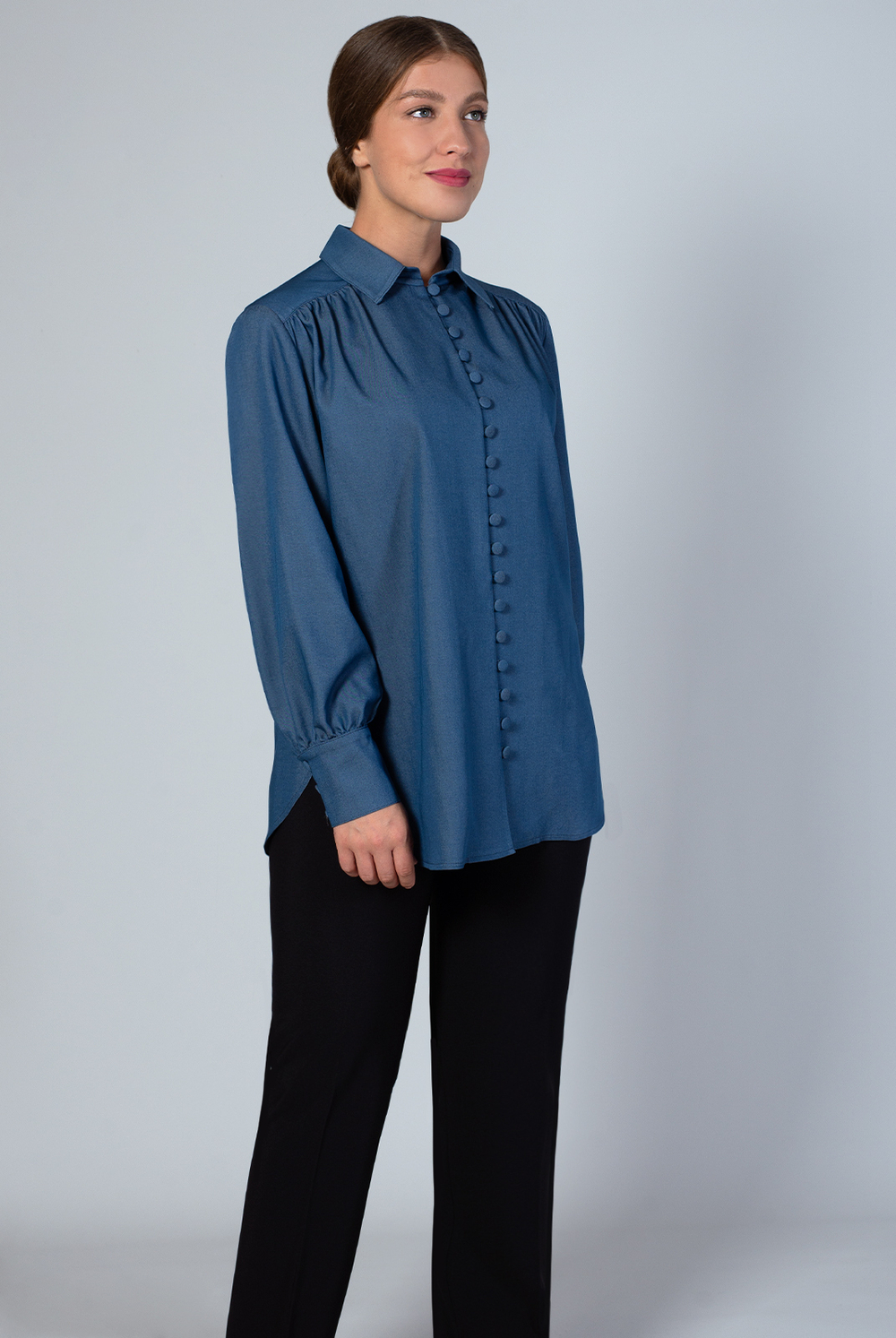 Блузка женская 3982АП, Деним #364Д093982АП