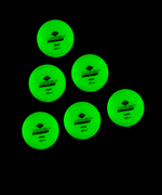 Мяч для настольного тенниса Glow in the dark, 6 шт.