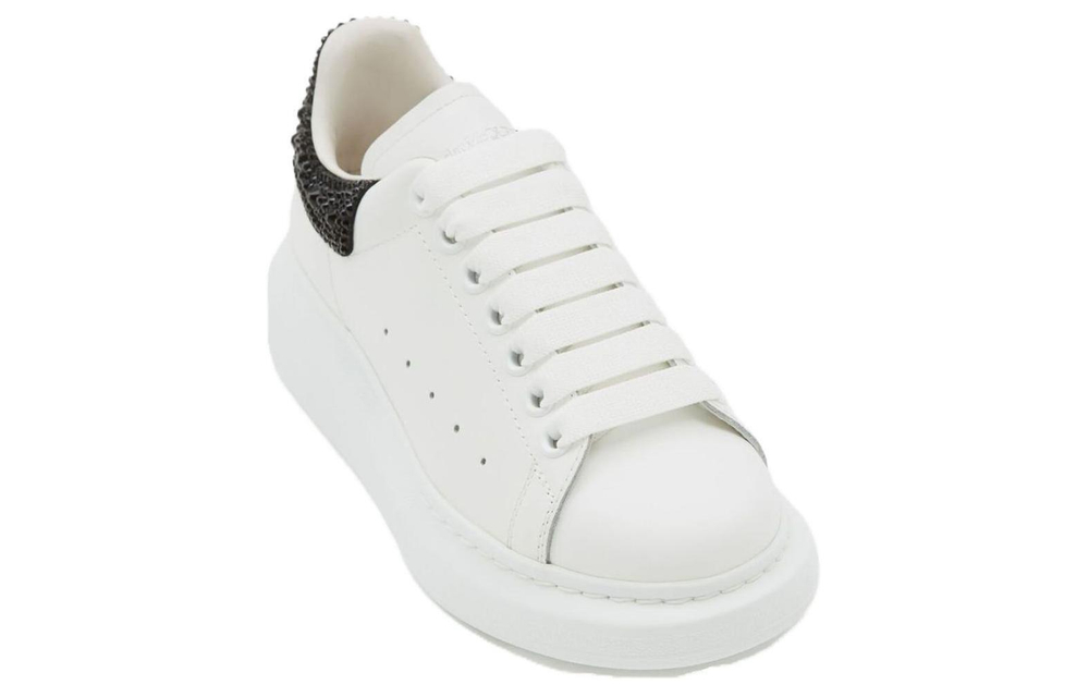 Alexander McQueen Alexander McQueen calfskin Black Diamond Tail Casual Platform Shoes Women's White