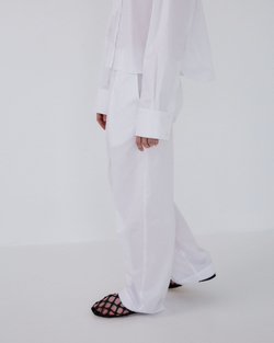 Брюки на резинке из хлопка Макс Мара белый