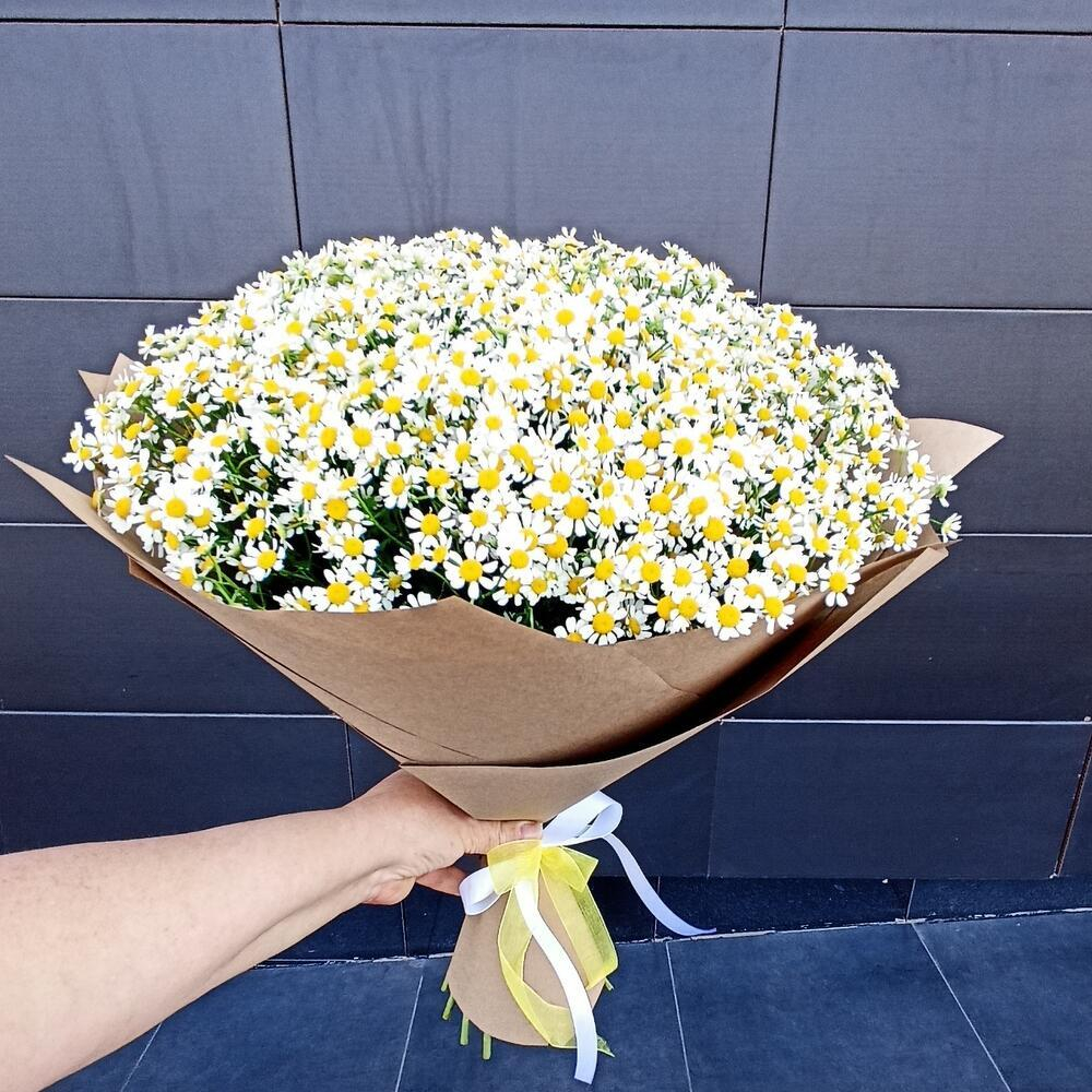 Букет из ромашек в крафте