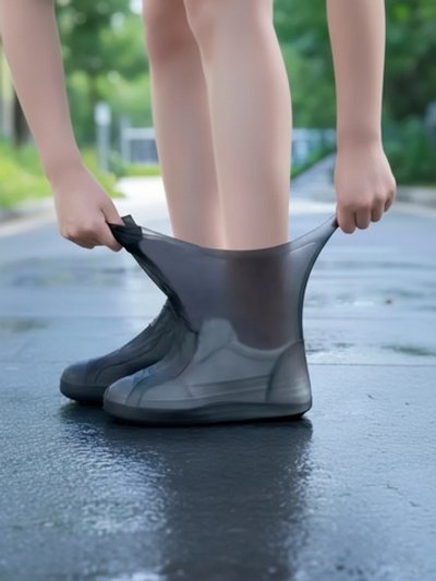 Дождевики для обуви многоразовые силиконовые черные M (р.34-40) 450015-M3