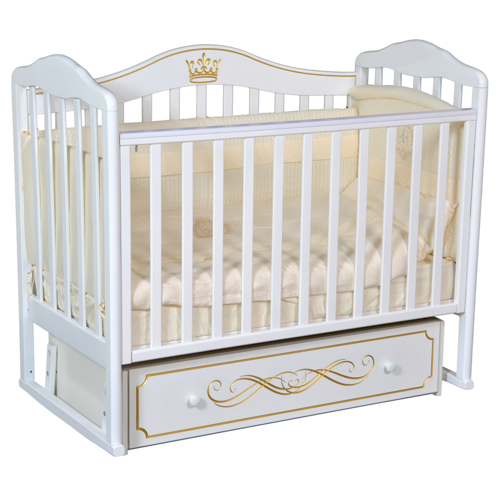 Кровать детская "Алита" (77) а/с, маятник поперечного и продольного качания, качалка, закрытый ящик