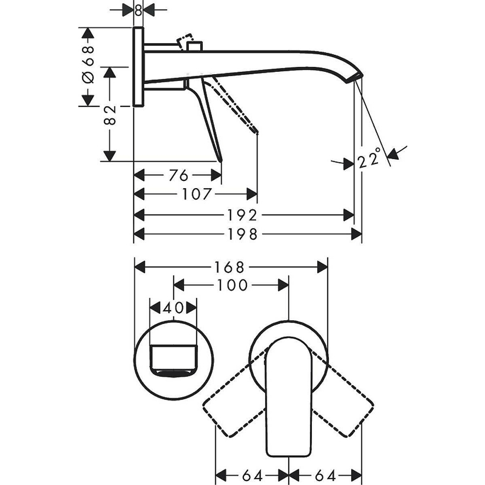 Смеситель для раковины Hansgrohe Vivenis 75050000 хром