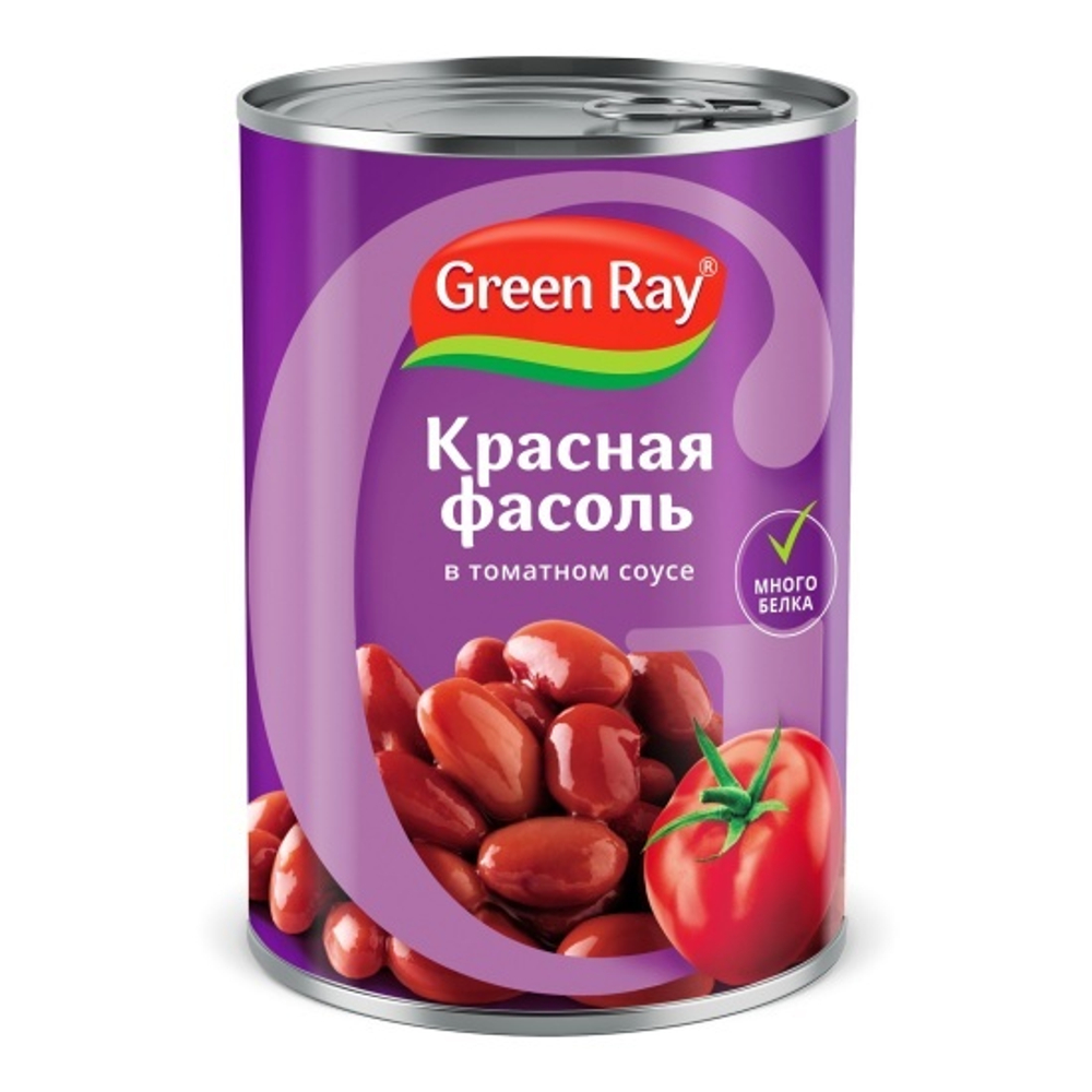 Фасоль Green Ray красная в томатном соусе 425мл