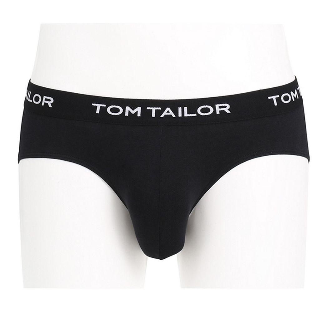 Мужские трусы слипы черные набор из 3 штук TOM TAILOR 70238/6061 9303