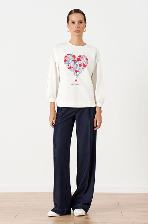 23190 Свитшот женский (молочный)