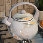 Чайник 2л со свистком "Мраморный" тм Appetite