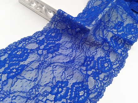 Эластичное кружево, 22 см, синий, (Арт: EK-2147), м