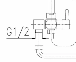 Дивертор Rav-Slezak MD0708CMATZ черный матовый/золото