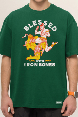 Футболка KUL'TURA "IRON BONES" Зеленый