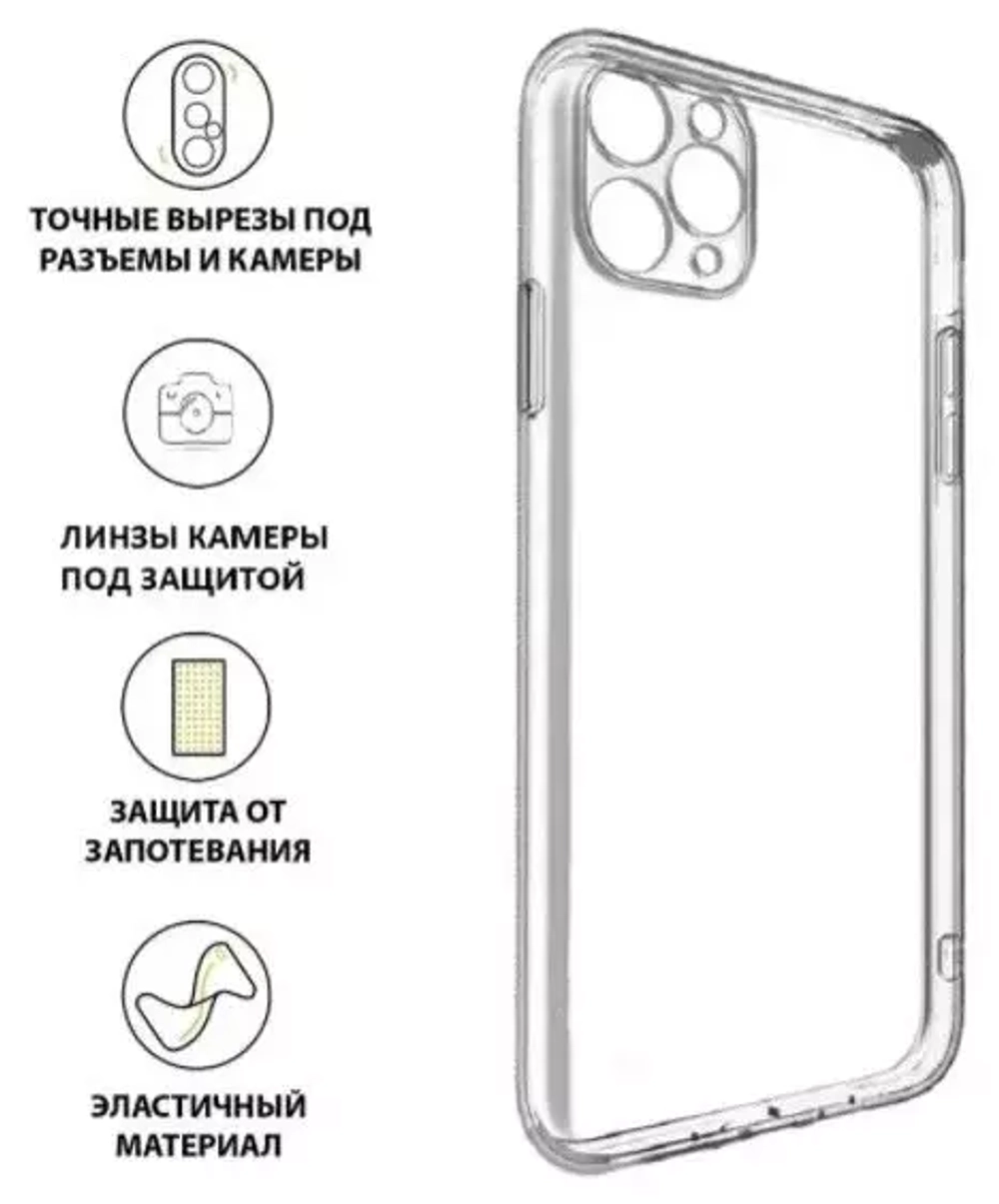 Чехол силиконовый для iPhone 11 прозрачный