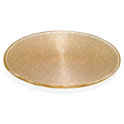 Тарелка подстановочная 32см IVV Вертиго золотистая