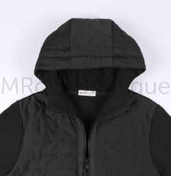 Мужская комбинированная куртка Moncler (Монклер) из нейлона и смесовой шерсти