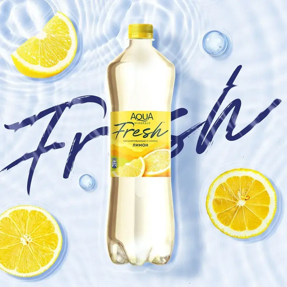 Вода негазированная Aqua Minerale Fresh Лимон, 1 л