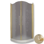 Душевой уголок Migliore Diadema ML.DDM-22.791.ST.DO 90x90 стекло матовое с рисунком/профиль золото