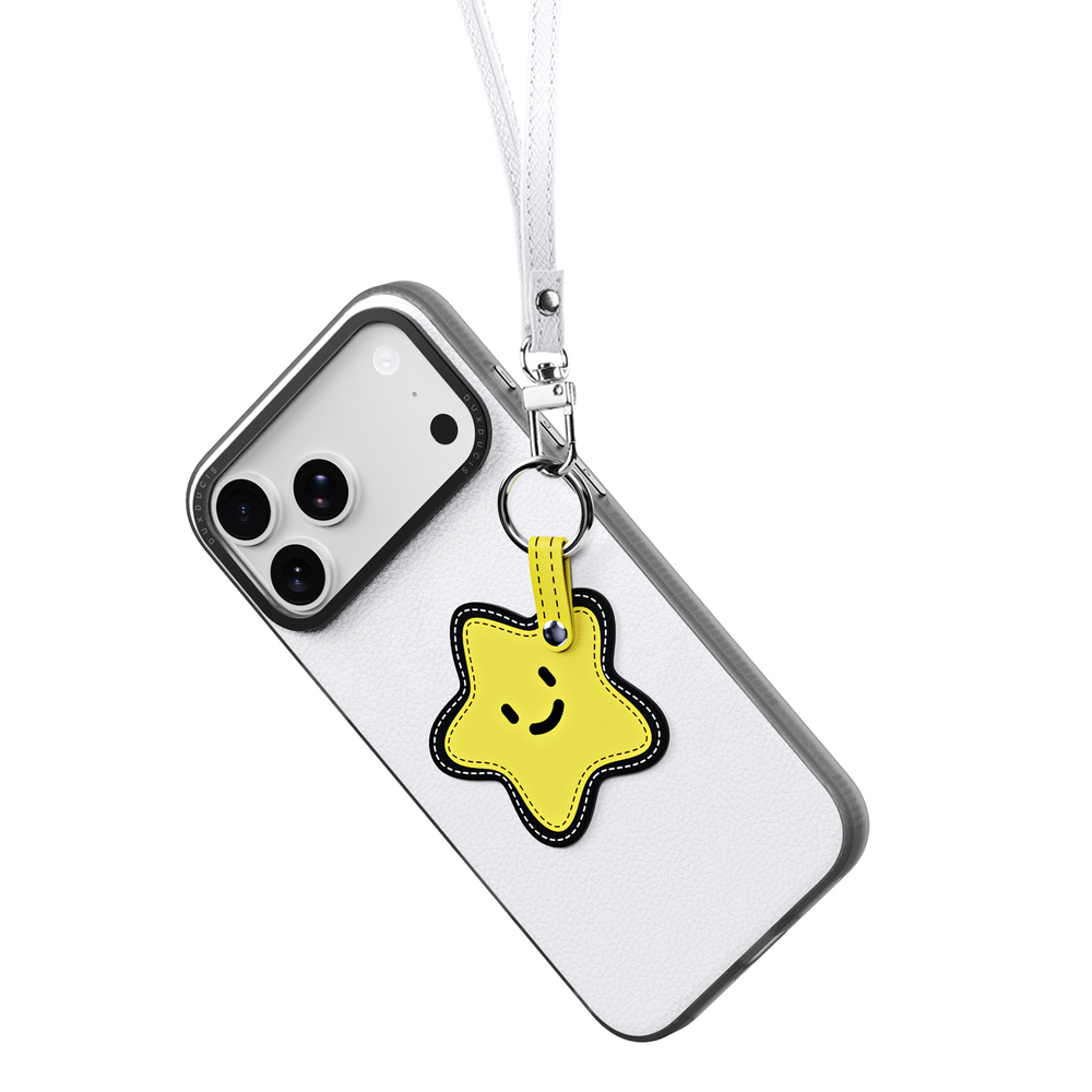 Чехол белого цвета (Star Edition) для смартфона iPhone 17 Pro, серия Luvy Series (со съемным ремешком) от Dux Ducis