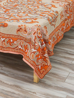 Покрывало 1,5 спальное, Гобелен с размерами: 147x210 см / накидка на диван, кровать, рис. Рапсодия (голубой)