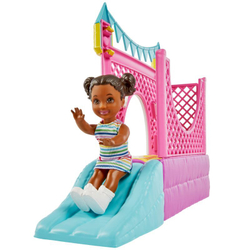Барби - Набор няни Skipper Bouncy Castle с 2 куклами HHB67