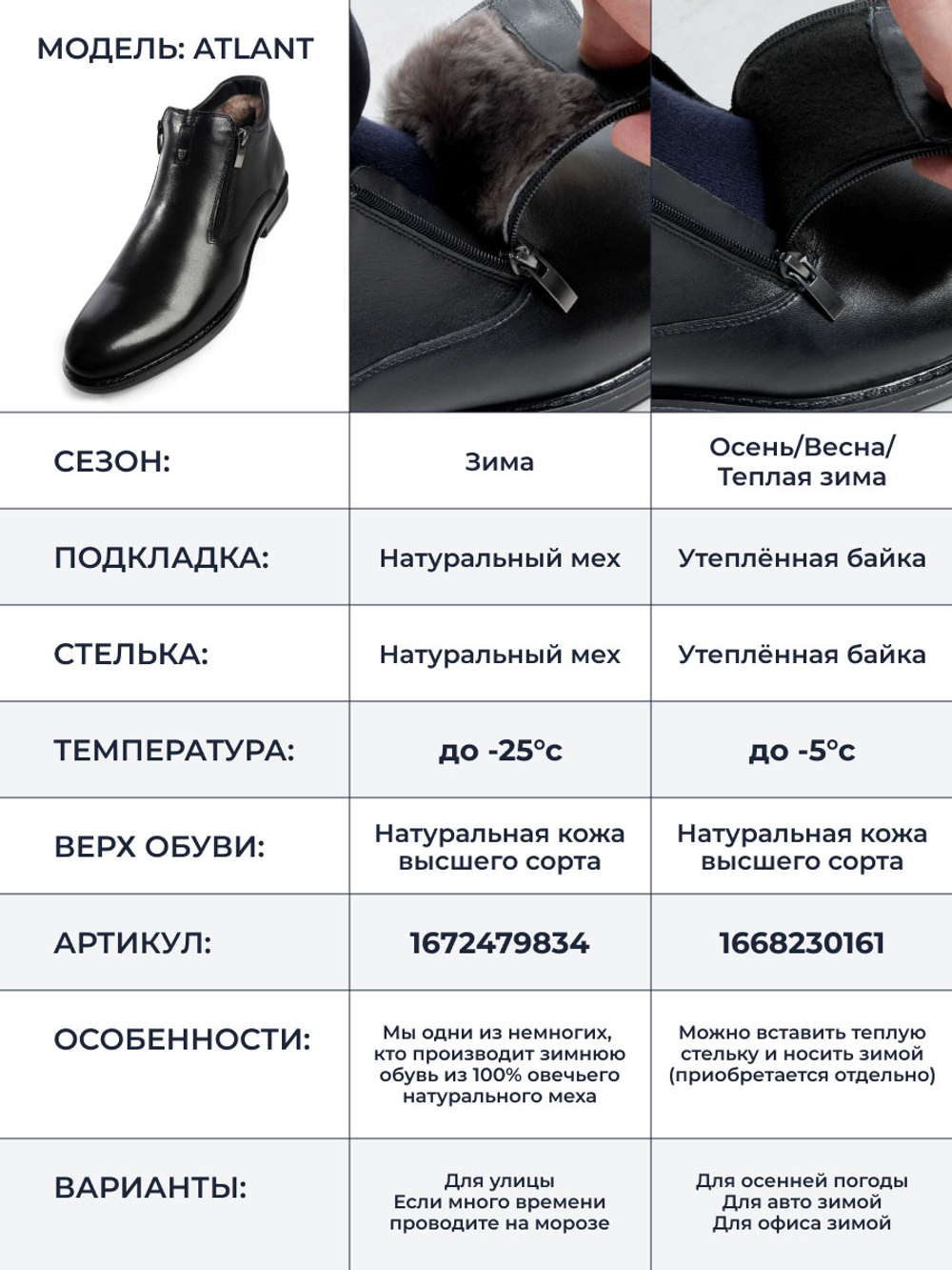 Ботинки Atlant 690M