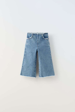 ZARA РАСКЛЕШЕННЫЕ ДЖИНСЫ, СИНИЙ