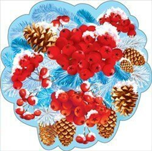 Украшение на скотче "Зимний букет_3" 46032