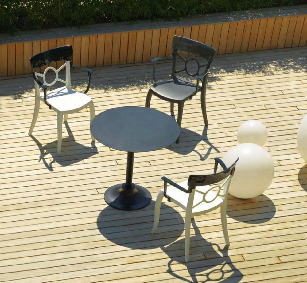 Кресло пластиковое Papatya Opera-K, белый, дымчатый