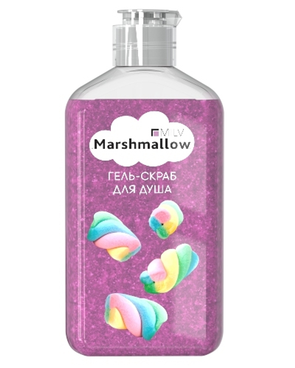 Гель-скраб для душа MARSHMALLOW Milv 340 мл