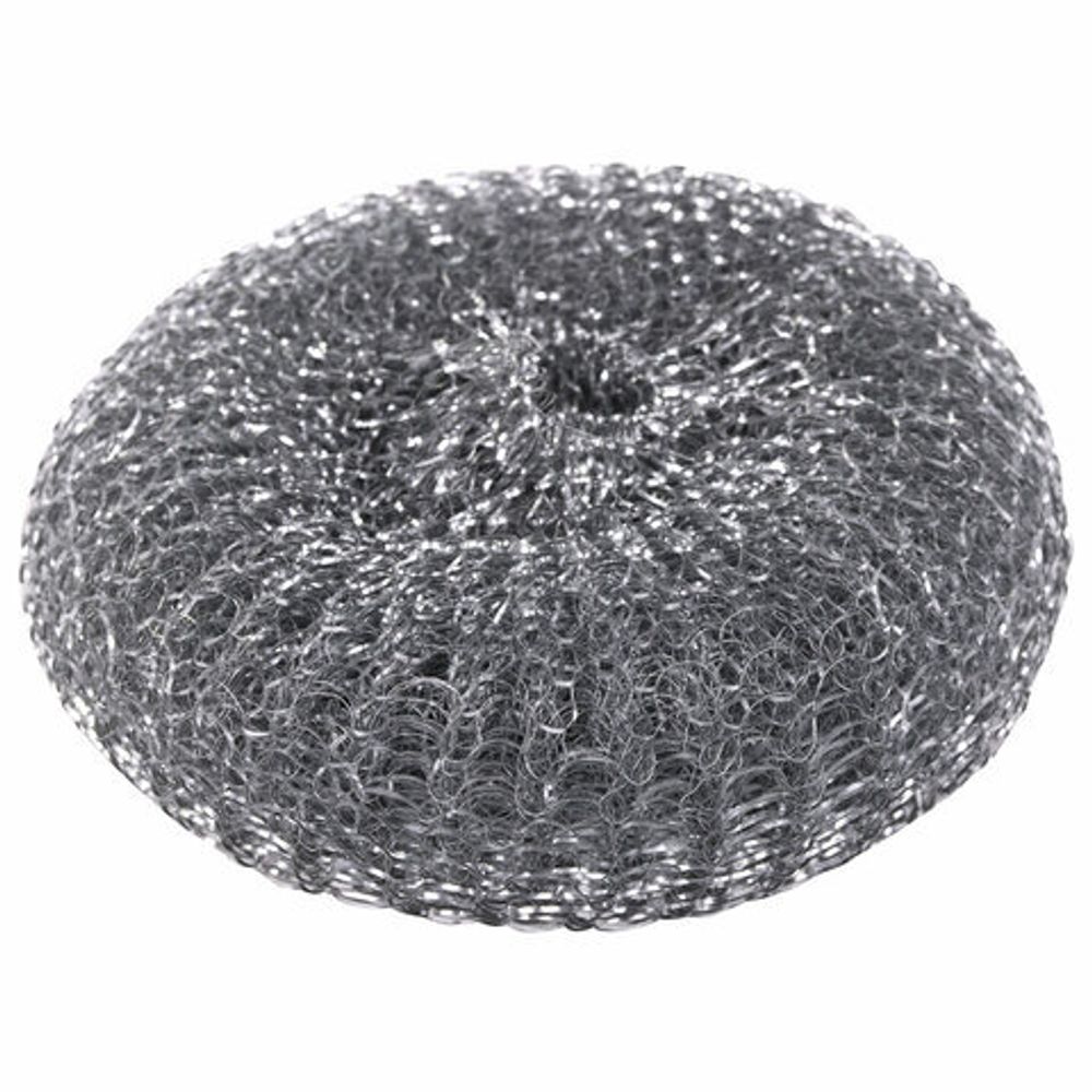 Губка (мочалка) металлическая, сетчатая, 60 г, БОЛЬШАЯ, для посуды, гриля, плиты, LAIMA, 603105