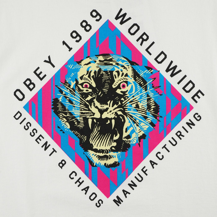 Футболка мужская Obey Dissent & Chaos Tiger артикул:165262584 - купить в магазине Дайс