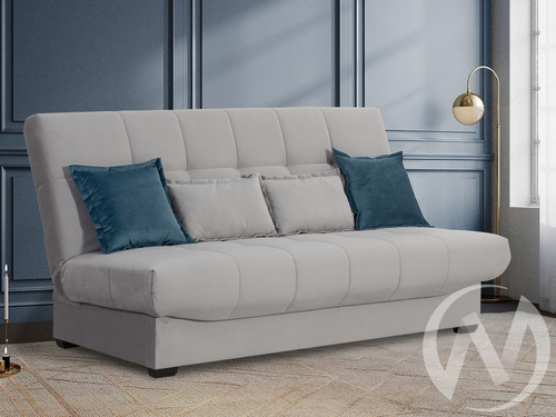 Диван прямой Аккорд (БД) GROUND 05 (серый)/GROUND 08 (темно-синий)