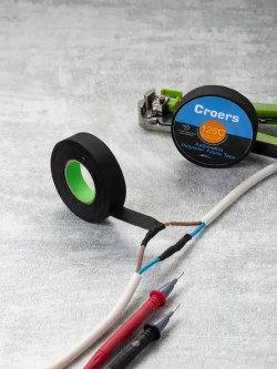 Изолента автомобильная тканевая ХБ для проводов черная, 19мм х 25м, набор 3 шт