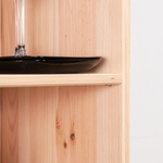 Стеллаж 3 полки Бритта из сосны, с ящиком, 40х32х182