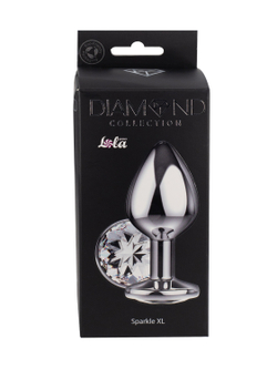 Большая анальная пробка Diamond Clear Sparkle XL 4028-02lola
