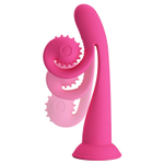 Вибратор Baile MC61 20 см на присоске с клиторальным отростком