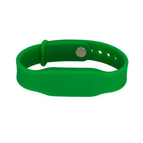 Силиконовый RFID браслет EM-Marine “PRESTIGE” ЗЕЛЁНЫЙ, с застёжкой