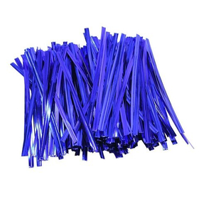 Твист-лента (завязки) для пакетиков синяя, 8 см (100 шт.)