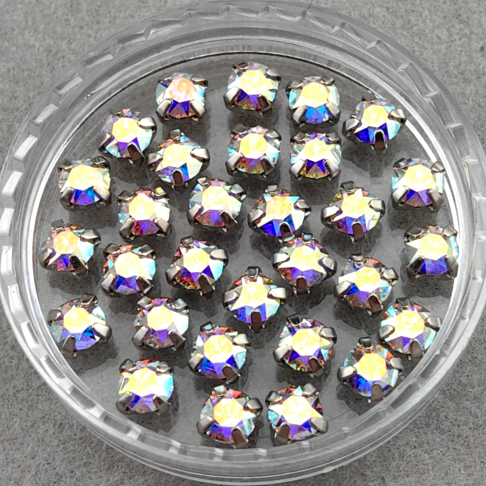 Swarovski 1088 XIRIUS Chaton в оправах, Crystal AB/Platinum