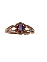 Кольцо серебряное с аметистом