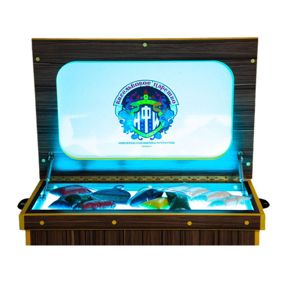 Стилизованный световой песочный стол Сундук