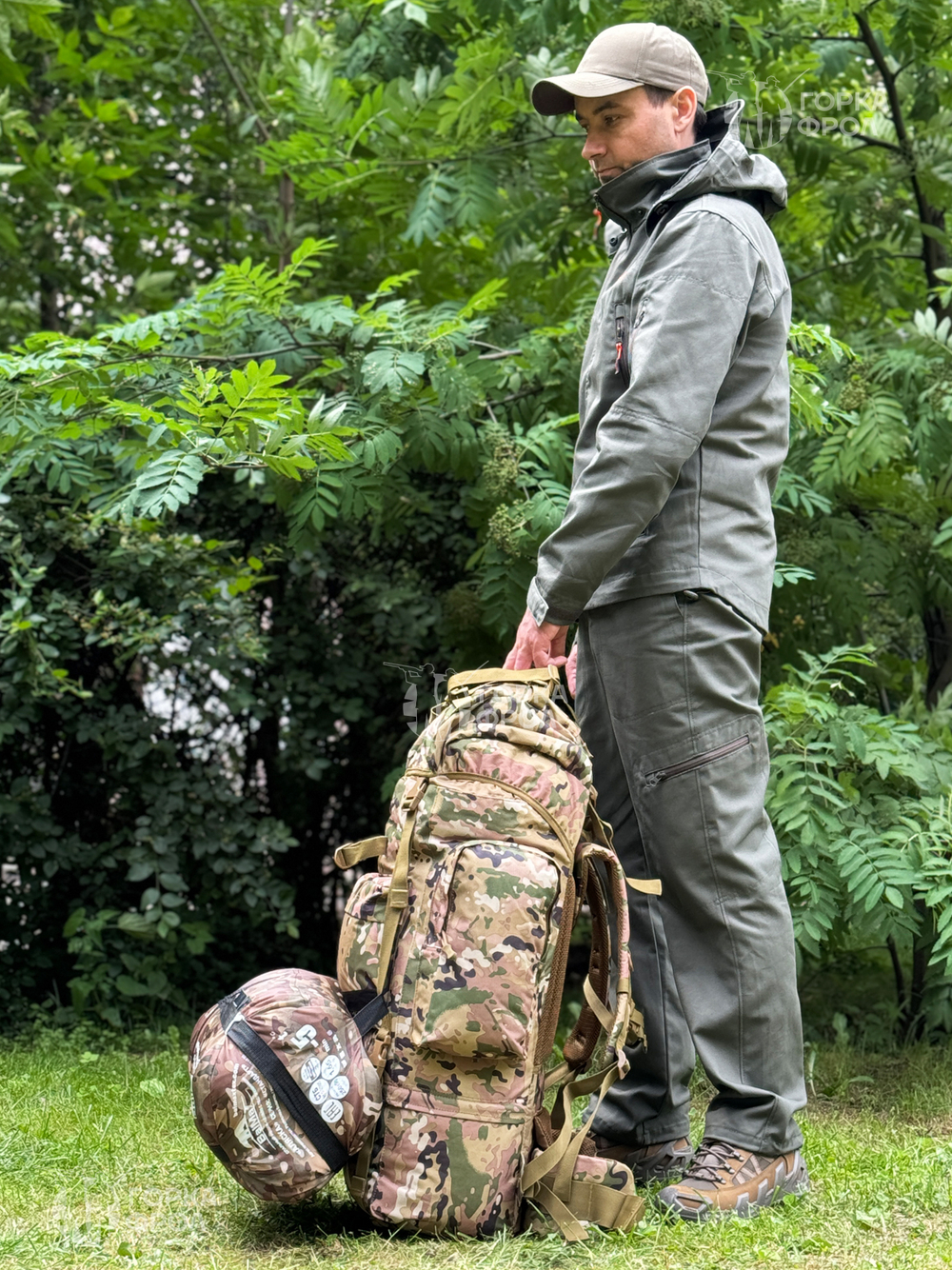 Рюкзак тактический Grizzly 75 л Cordura 500D Мультикам