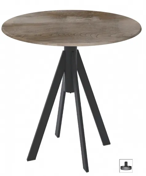 Стол Fuoz Werzalit Woodart HPL, Ø60 см, верзалит исландский дуб 2