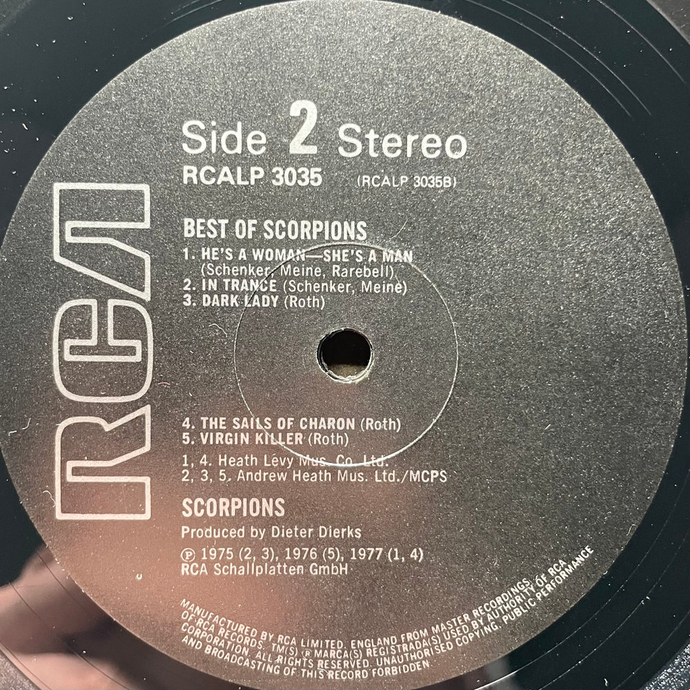 Scorpions ‎– Best Of Scorpions (Англия 1979г.)