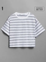 Футболка для девочки в серую полоску
