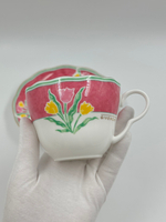 Чайная пара с розовой каймой Givenchy by Yamaka