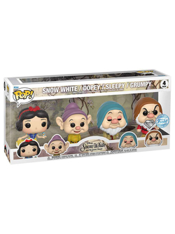 Фигурка Funko POP! Disney Snow White Snow White(DGLT)/Dopey/Sleepy/Grumpy (Exc) 4PK 77207